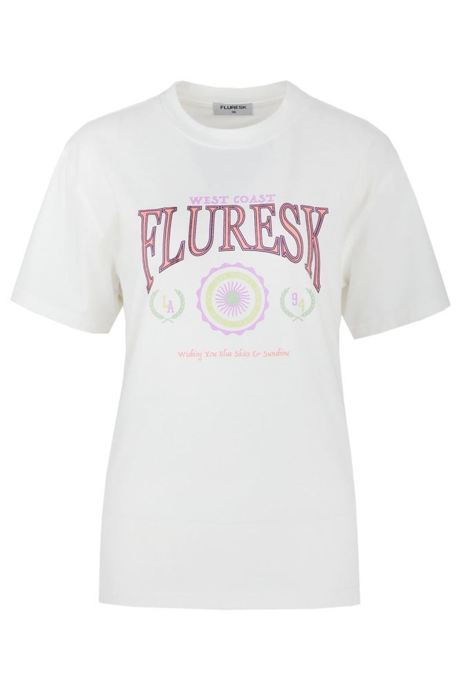 SORAYA T SHIRT 25ZFFF04 011231 OFFWHITE/FLOWER PEACH